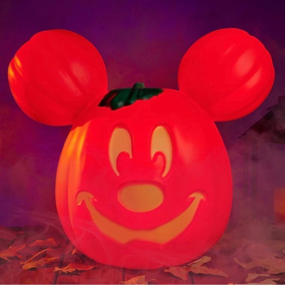 Disney Parks 2023 Mickey Mouse Light Up Jack O’ Lantern Big Giant Pumpkin HTF - Picture 1 of 5